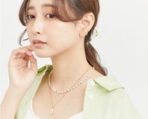 パール×ビーズネックレス